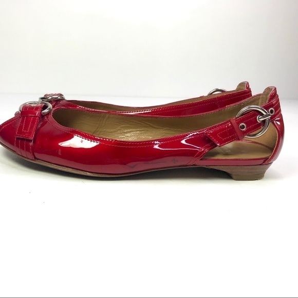 Stuart Weitzman ChitChat candy apple red peeptoe - Picture 5 of 8